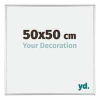 Kent Aluminium Photo Frame 50x50cm Silver High Gloss Front Size | Yourdecoration.com