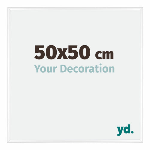 Kent Aluminium Photo Frame 50x50cm White High Gloss Front Size | Yourdecoration.com