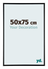 Kent Aluminium Photo Frame 50x75cm Black High Gloss Front Size | Yourdecoration.com