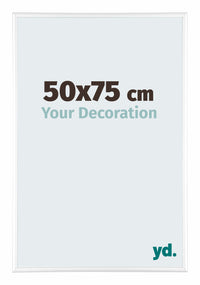 Kent Aluminium Photo Frame 50x75cm White High Gloss Front Size | Yourdecoration.com