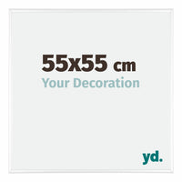 Kent Aluminium Photo Frame 55x55cm White High Gloss Front Size | Yourdecoration.com