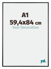 Kent Aluminium Photo Frame 59 4x84cm A1 Black High Gloss Front Size | Yourdecoration.com