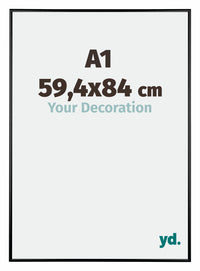 Kent Aluminium Photo Frame 59 4x84cm A1 Black High Gloss Front Size | Yourdecoration.com