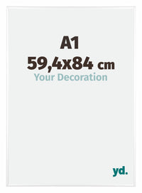 Kent Aluminium Photo Frame 59 4x84cm A1 White High Gloss Front Size | Yourdecoration.com