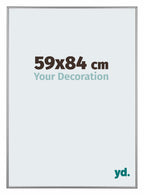 Kent Aluminium Photo Frame 59x84cm Platinum Front Size | Yourdecoration.com