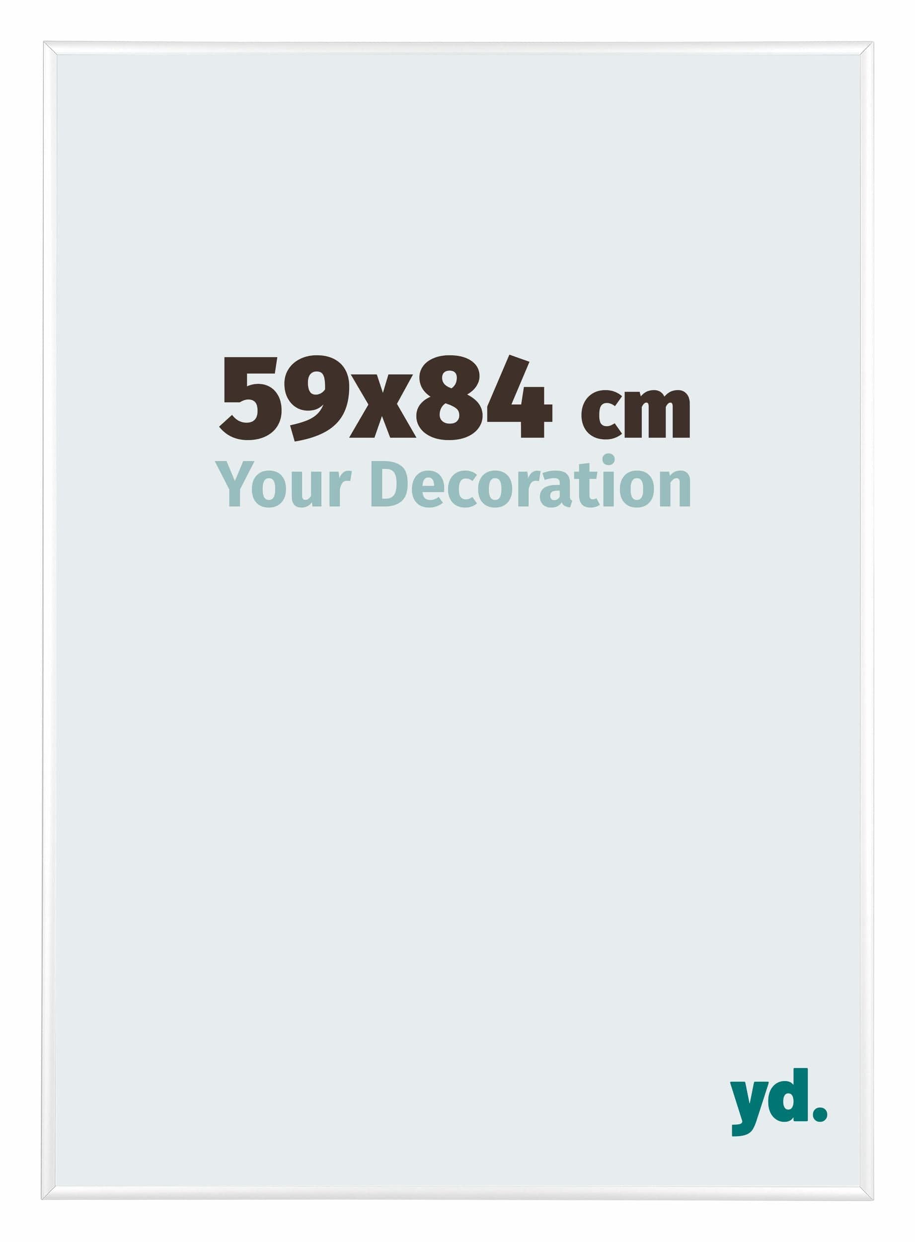 Kent Aluminium Photo Frame 59x84cm White High Gloss Front Size | Yourdecoration.com