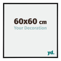 Kent Aluminium Photo Frame 60x60cm Black Matt Front Size | Yourdecoration.com