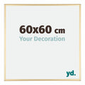 Kent Aluminium Photo Frame 60x60cm Gold Front Size | Yourdecoration.com