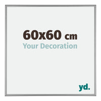 Kent Aluminium Photo Frame 60x60cm Platinum Front Size | Yourdecoration.com