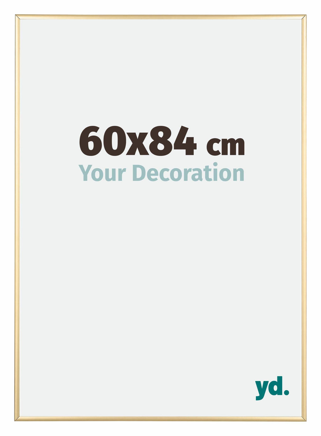 Kent Aluminium Photo Frame 60x84cm Gold Front Size | Yourdecoration.com