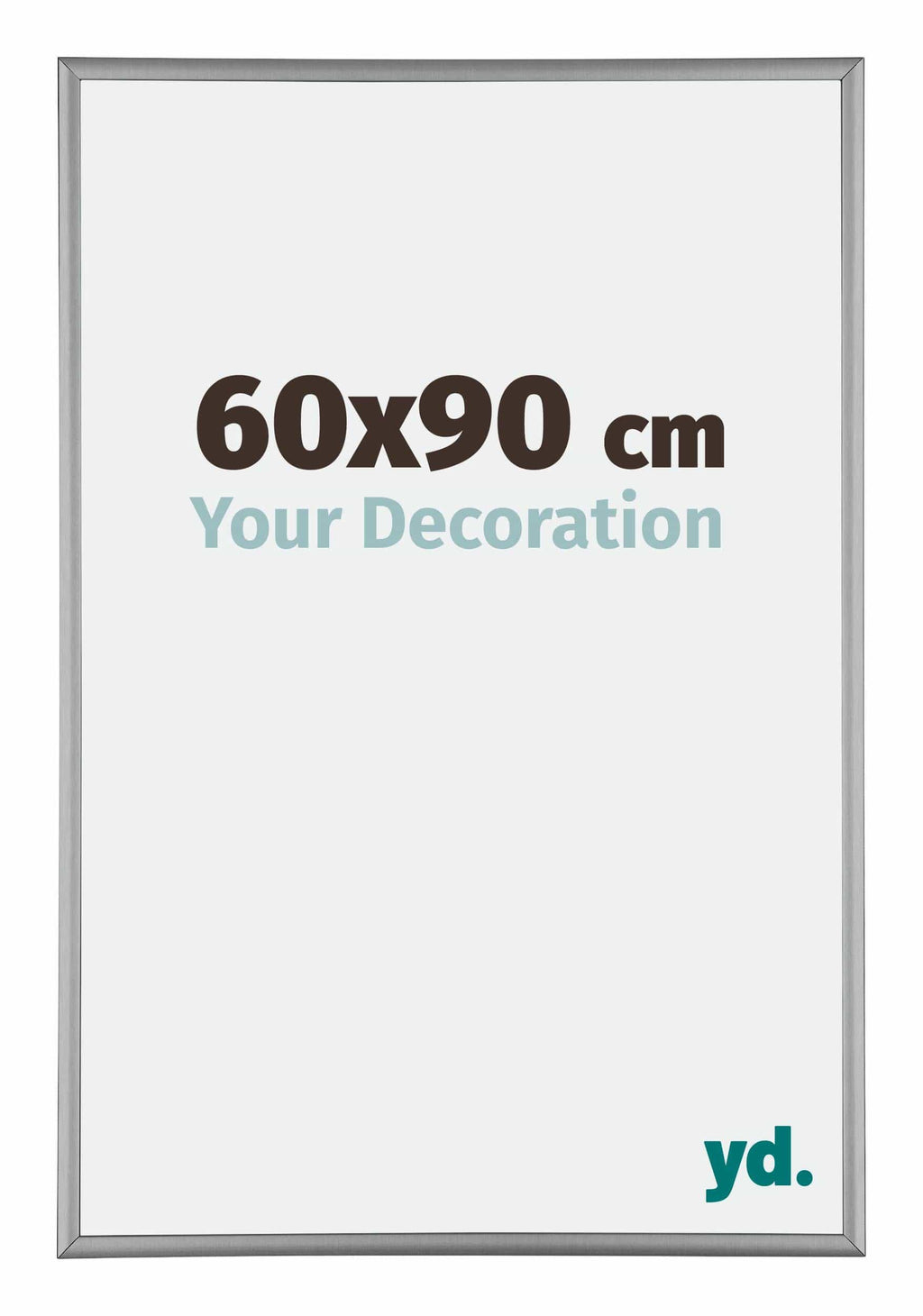 Kent Aluminium Photo Frame 60x90cm Platinum Front Size | Yourdecoration.com