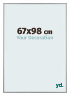 Kent Aluminium Photo Frame 67x98cm Platinum Front Size | Yourdecoration.com