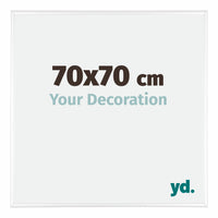Kent Aluminium Photo Frame 70x70cm White High Gloss Front Size | Yourdecoration.com