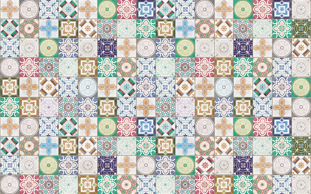 Komar Marrakech Mosaik Non Woven Wall Murals 400x250cm 4 panels | Yourdecoration.com