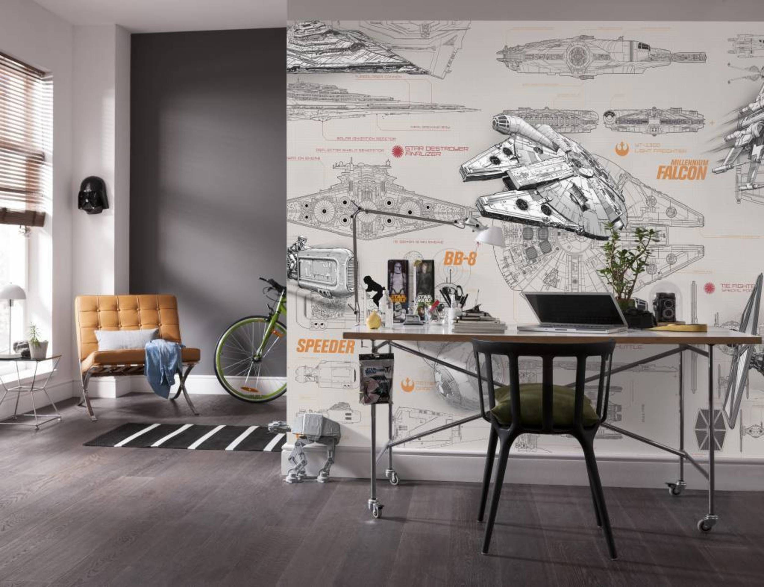Komar Star Wars Blueprints Wall Mural 368x254cm | Yourdecoration.com