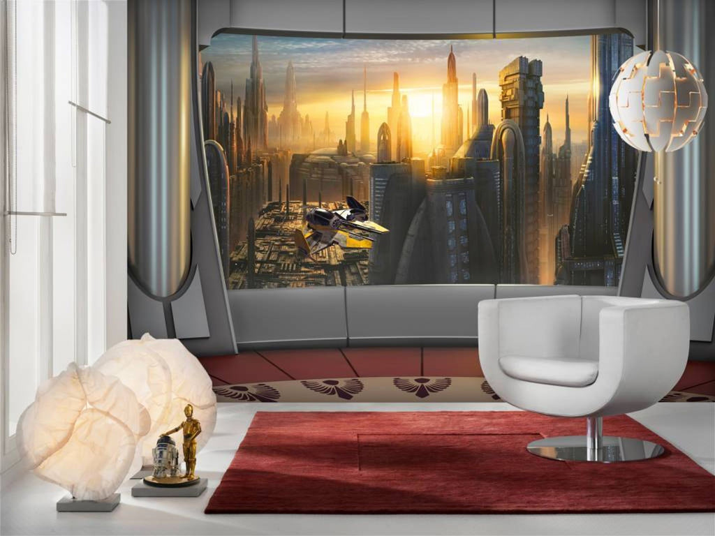 Komar Star Wars Coruscant View Wall Mural 368x254cm | Yourdecoration.com