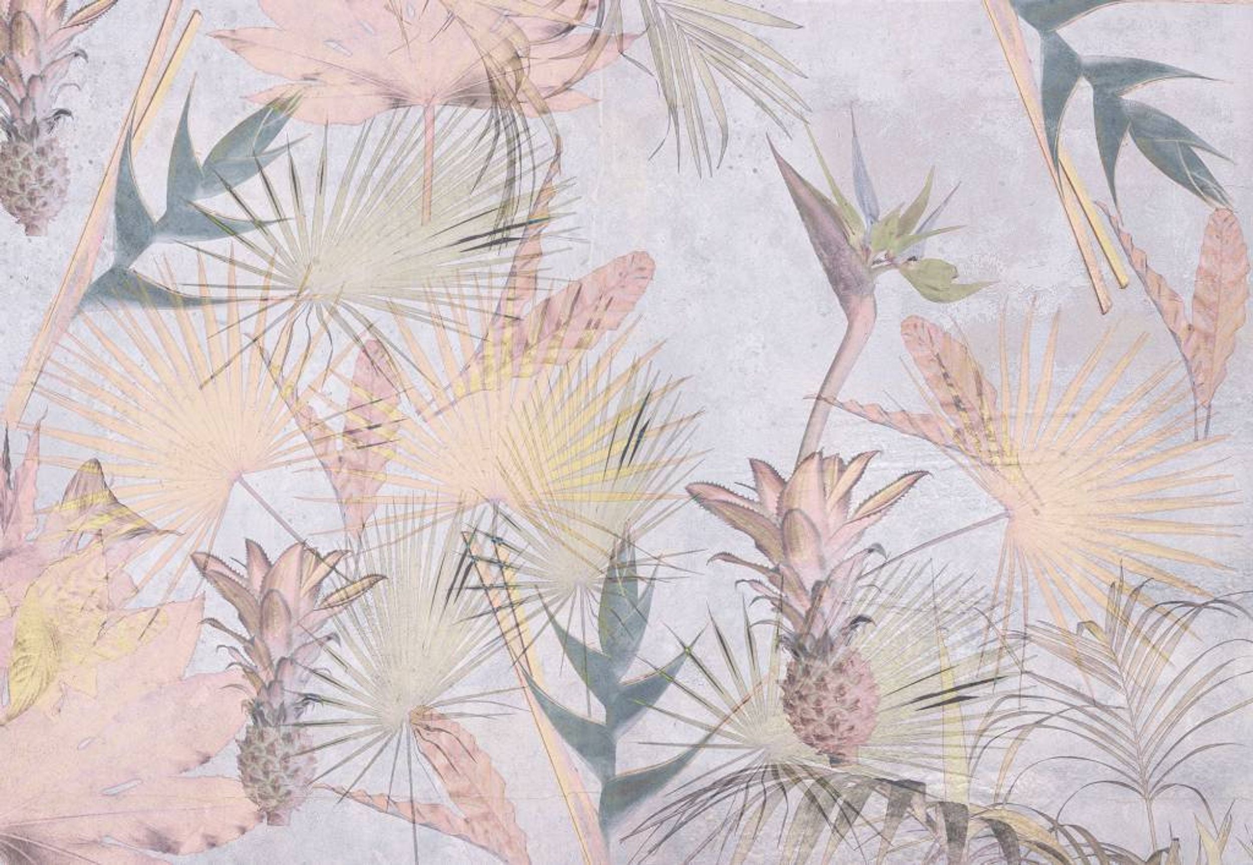 Komar Tropical Concrete Wall Mural 368x254cm | Yourdecoration.com