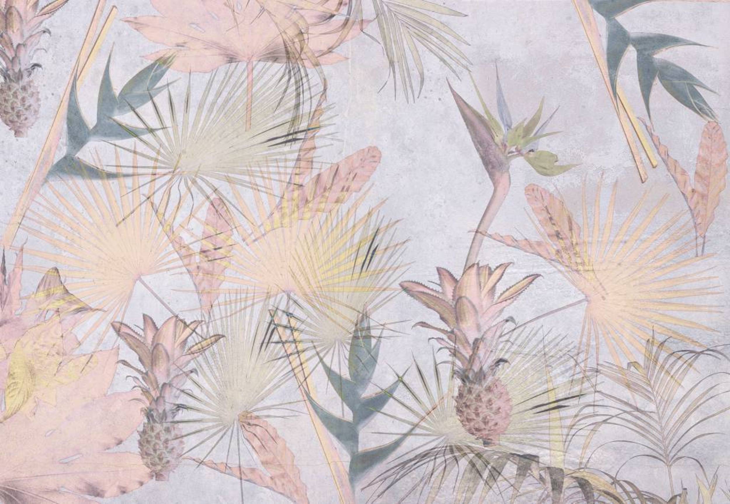 Komar Tropical Concrete Wall Mural 368x254cm | Yourdecoration.com