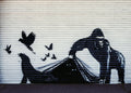 Art Print Banksy - Gorilla London Zoo 70x50cm