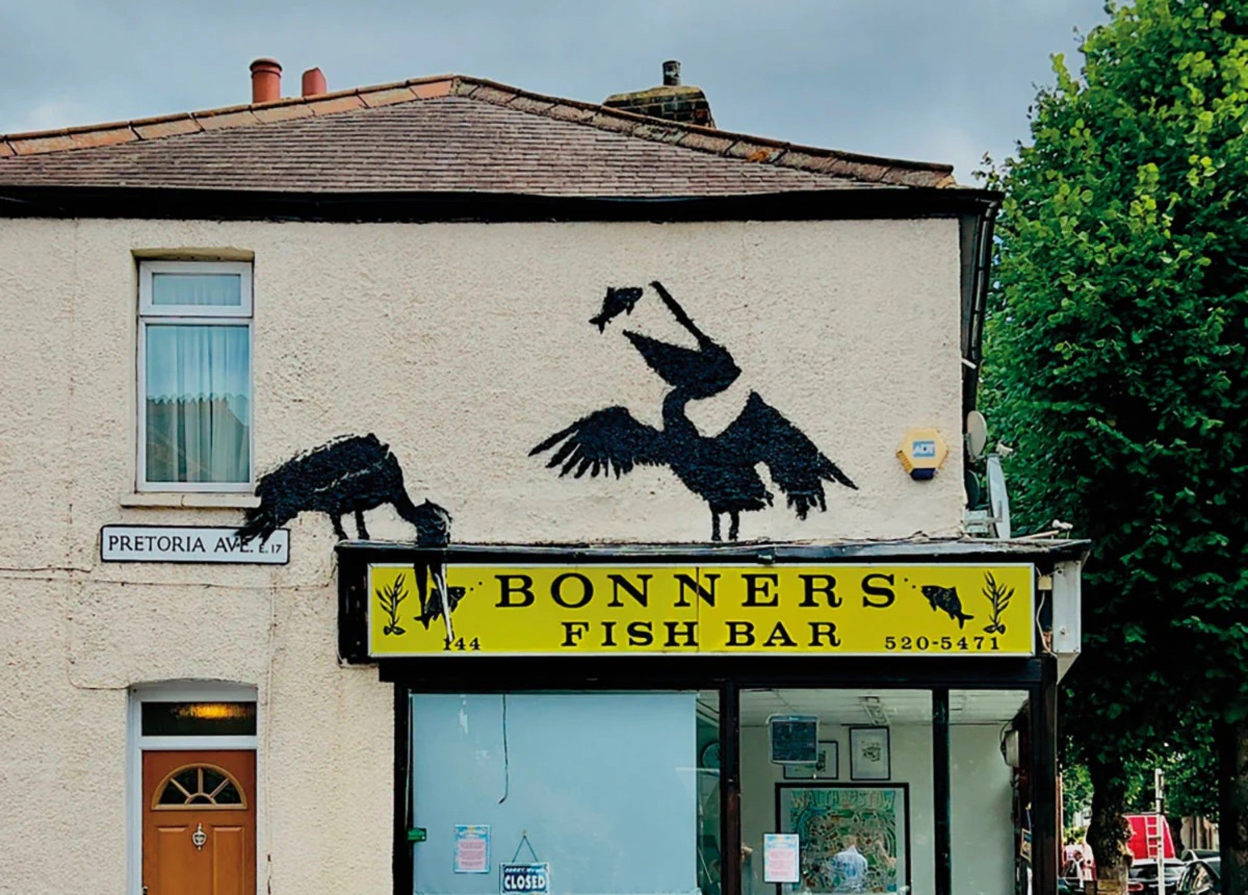 Art Print Banksy - Pelikane Fish and Chips 70x50cm