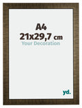 Leeds Wooden Photo Frame 21x29 7cm A4 Champagne Brushed Front Size | Yourdecoration.com