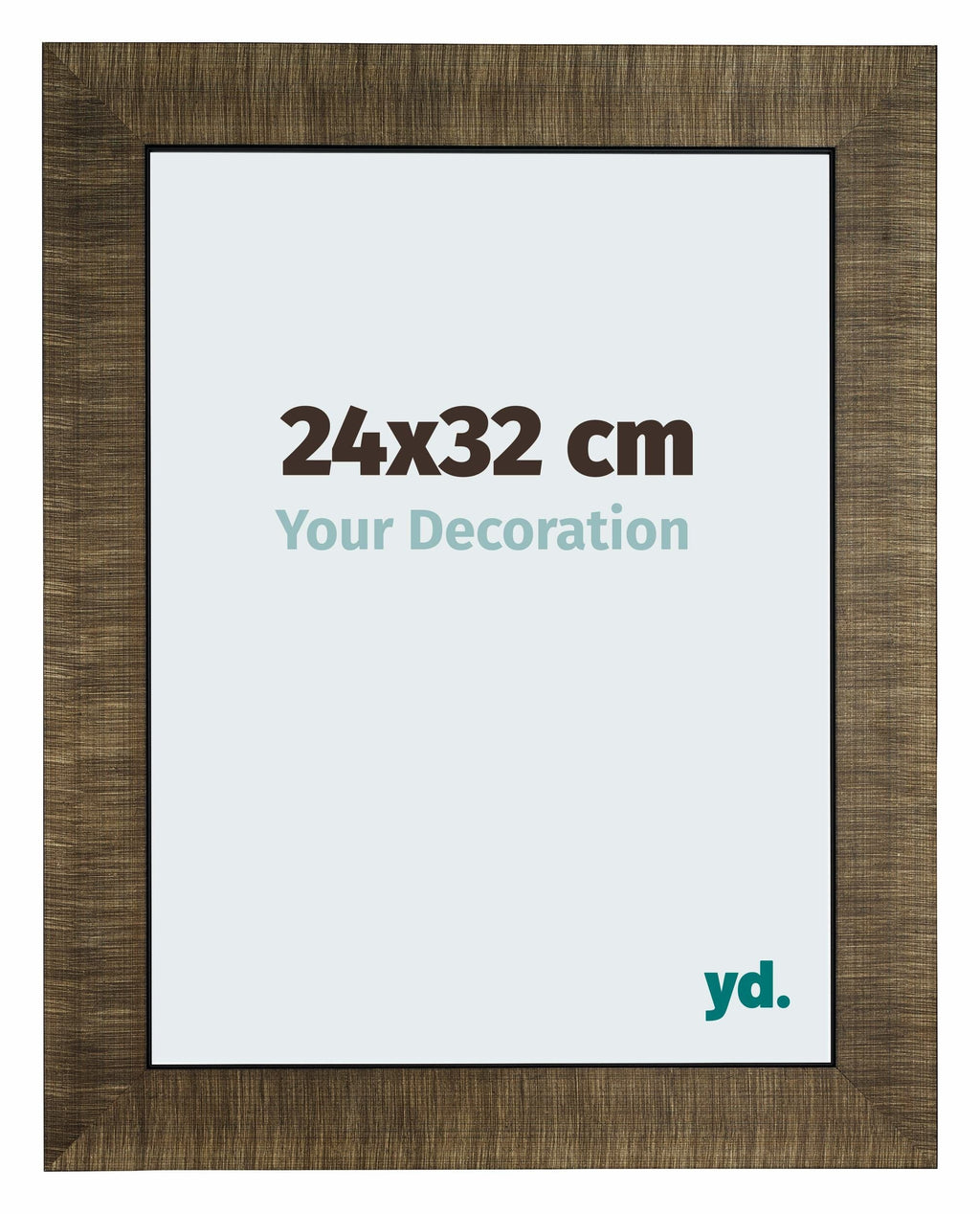 Leeds Wooden Photo Frame 24x32cm Champagne Brushed Front Size | Yourdecoration.com