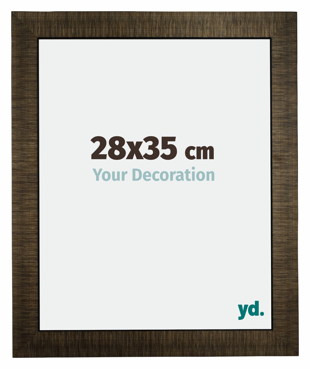 Leeds Wooden Photo Frame 28x35cm Champagne Brushed Front Size | Yourdecoration.com