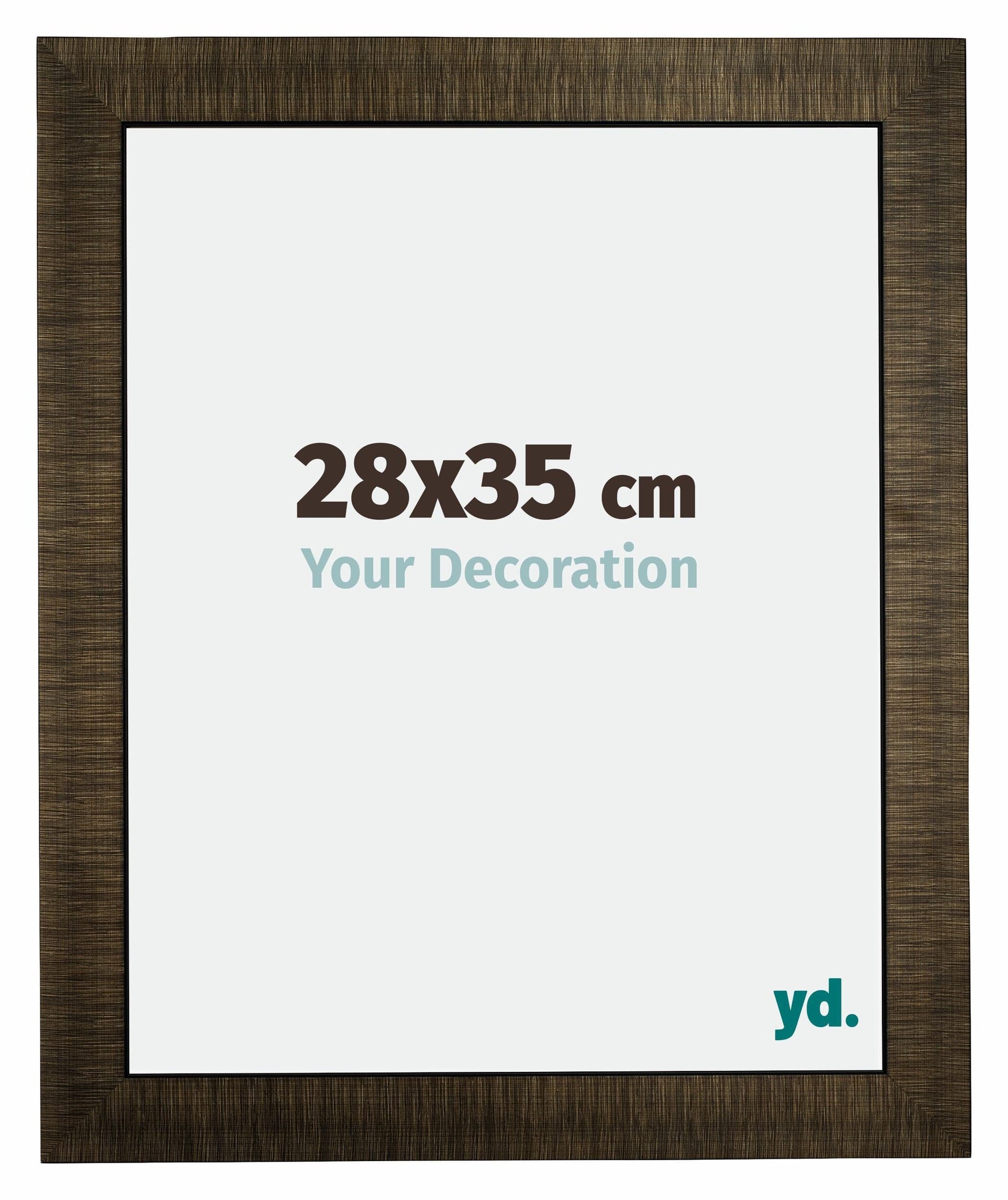 Leeds Wooden Photo Frame 28x35cm Champagne Brushed Front Size | Yourdecoration.com
