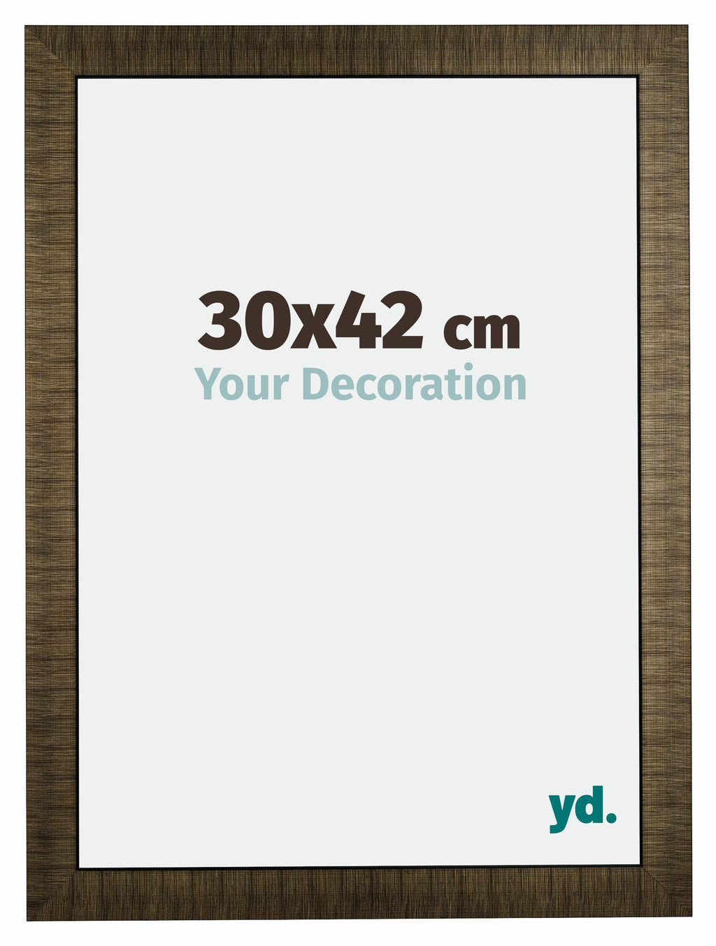 Leeds Wooden Photo Frame 30x42cm Champagne Brushed Front Size | Yourdecoration.com