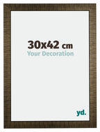 Leeds Wooden Photo Frame 30x42cm Champagne Brushed Front Size | Yourdecoration.com