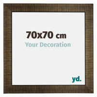 Leeds Wooden Photo Frame 70x70cm Champagne Brushed Front Size | Yourdecoration.com