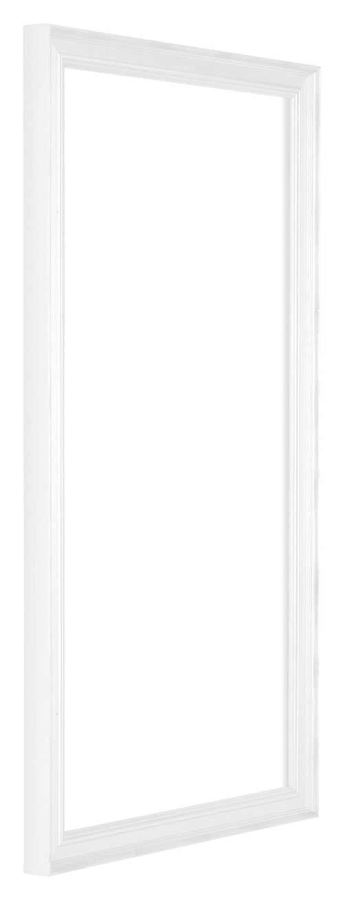 Lincoln Wood Photo Frame 20x40cm White Front Oblique | Yourdecoration.com