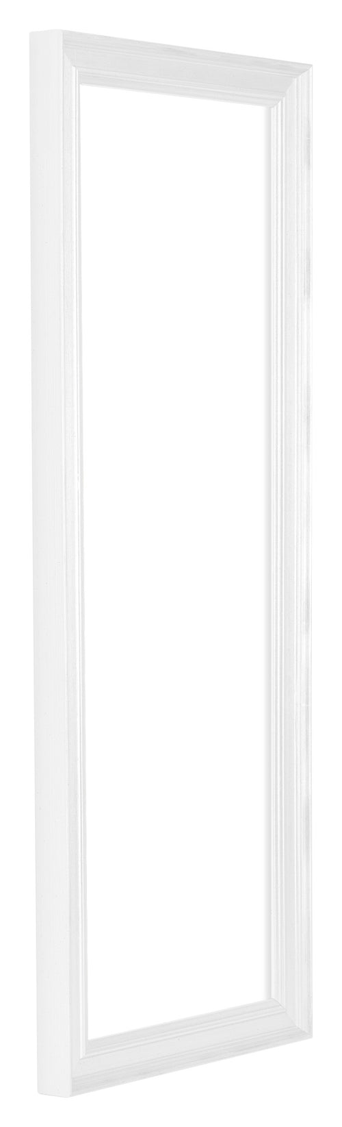 Lincoln Wood Photo Frame 20x60cm White Front Oblique | Yourdecoration.com