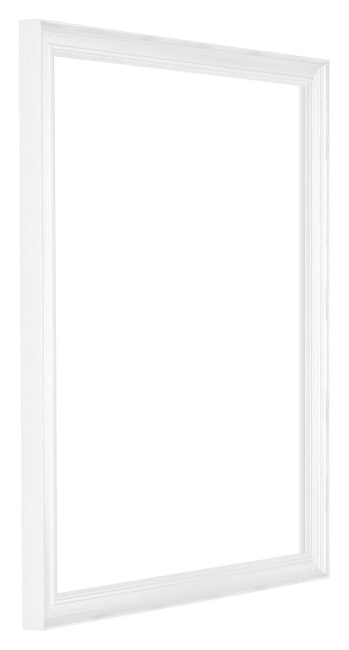 Lincoln Wood Photo Frame 24x30cm White Front Oblique | Yourdecoration.com