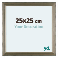 Lincoln Wood Photo Frame 25x25cm Silver Front Size | Yourdecoration.com