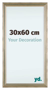 Lincoln Wood Photo Frame 30x60cm Silver Front Size | Yourdecoration.com