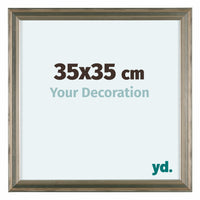 Lincoln Wood Photo Frame 35x35cm Silver Front Size | Yourdecoration.com
