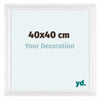 Lincoln Wood Photo Frame 40x40cm White Front Size | Yourdecoration.com