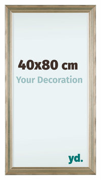 Lincoln Wood Photo Frame 40x80cm Silver Front Size | Yourdecoration.com