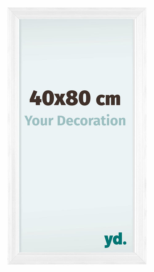 Lincoln Wood Photo Frame 40x80cm White Front Size | Yourdecoration.com