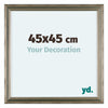 Lincoln Wood Photo Frame 45x45cm Silver Front Size | Yourdecoration.com