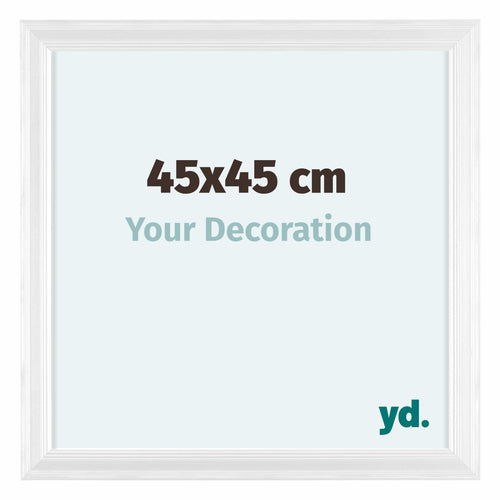 Lincoln Wood Photo Frame 45x45cm White Front Size | Yourdecoration.com