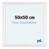 Lincoln Wood Photo Frame 50x50cm White Front Size | Yourdecoration.com