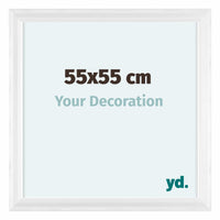 Lincoln Wood Photo Frame 55x55cm White Front Size | Yourdecoration.com