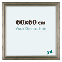 Lincoln Wood Photo Frame 60x60cm Silver Front Size | Yourdecoration.com