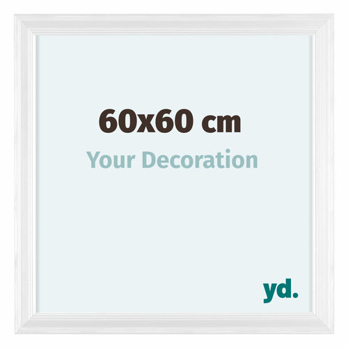 Lincoln Wood Photo Frame 60x60cm White Front Size | Yourdecoration.com