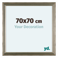 Lincoln Wood Photo Frame 70x70cm Silver Front Size | Yourdecoration.com
