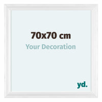 Lincoln Wood Photo Frame 70x70cm White Front Size | Yourdecoration.com