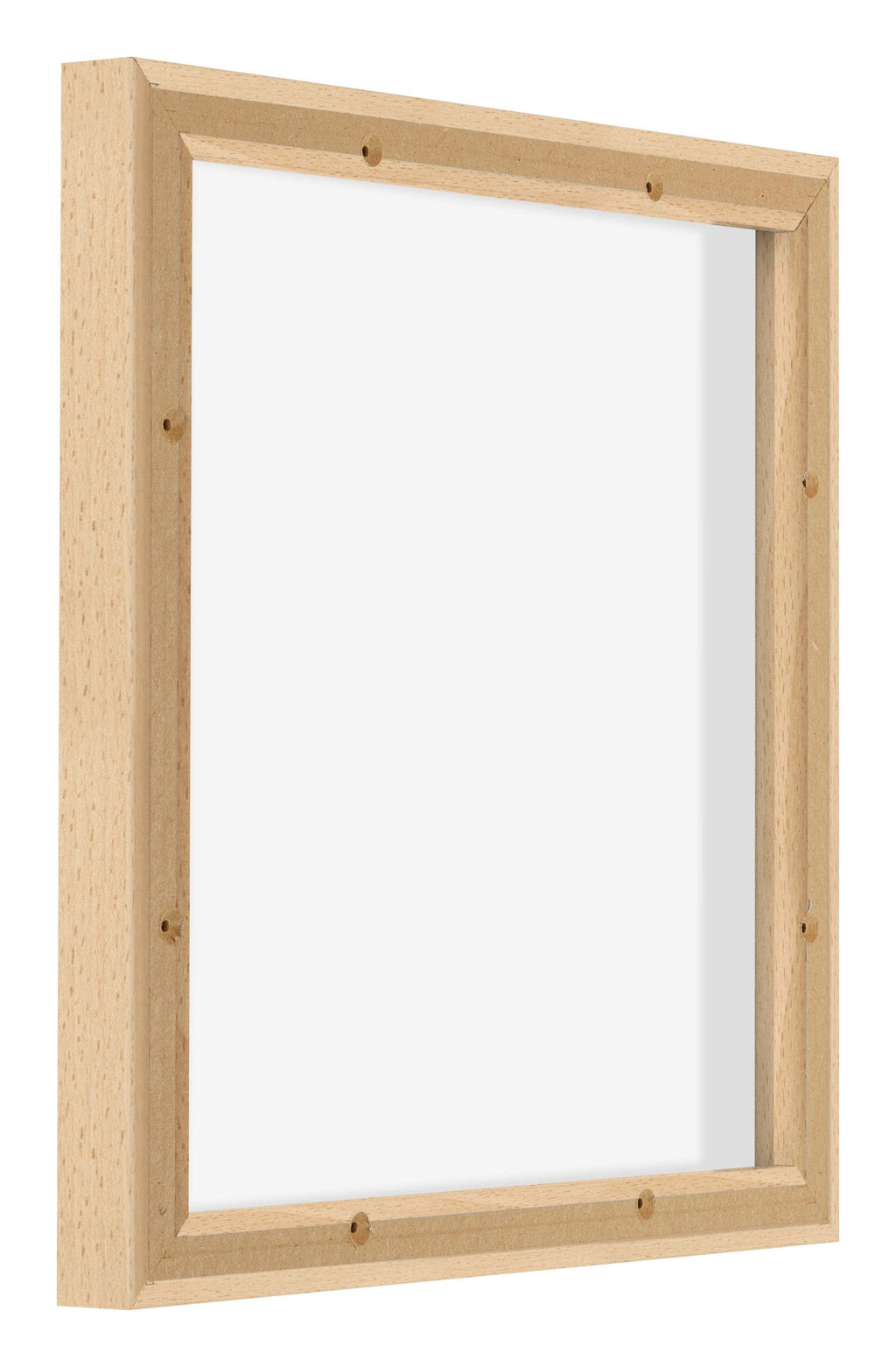 Lyon MDF Canvas Floater Frame 1 1 Beech Back Oblique | Yourdecoration.com