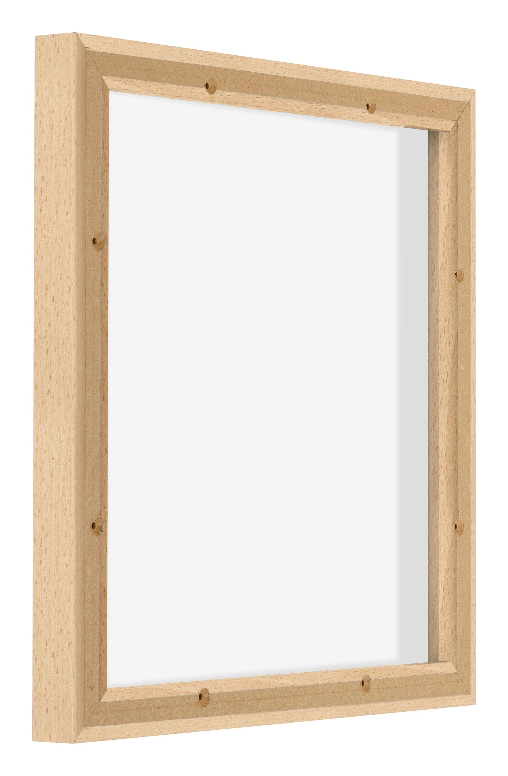 Lyon MDF Canvas Floater Frame 1 1 Beech Back Oblique | Yourdecoration.com